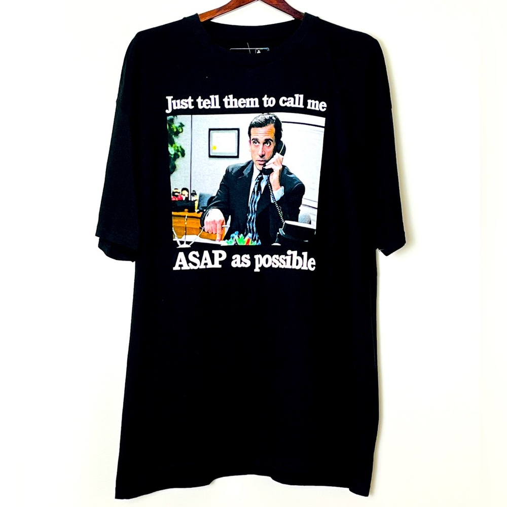 NWT The Office T-Shirt Men’s XXL Black‎ Michael Scott Humor Television NBC Work